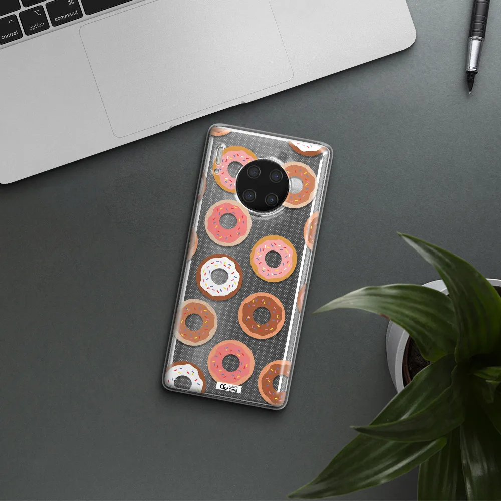 a pattern of donuts with sprinkles Huawei Mate 30 Pro Clear TPU Case