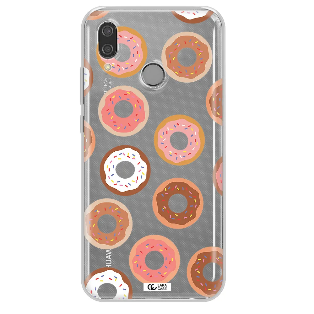 a pattern of donuts with sprinkles Huawei P20 Lite Clear TPU Case
