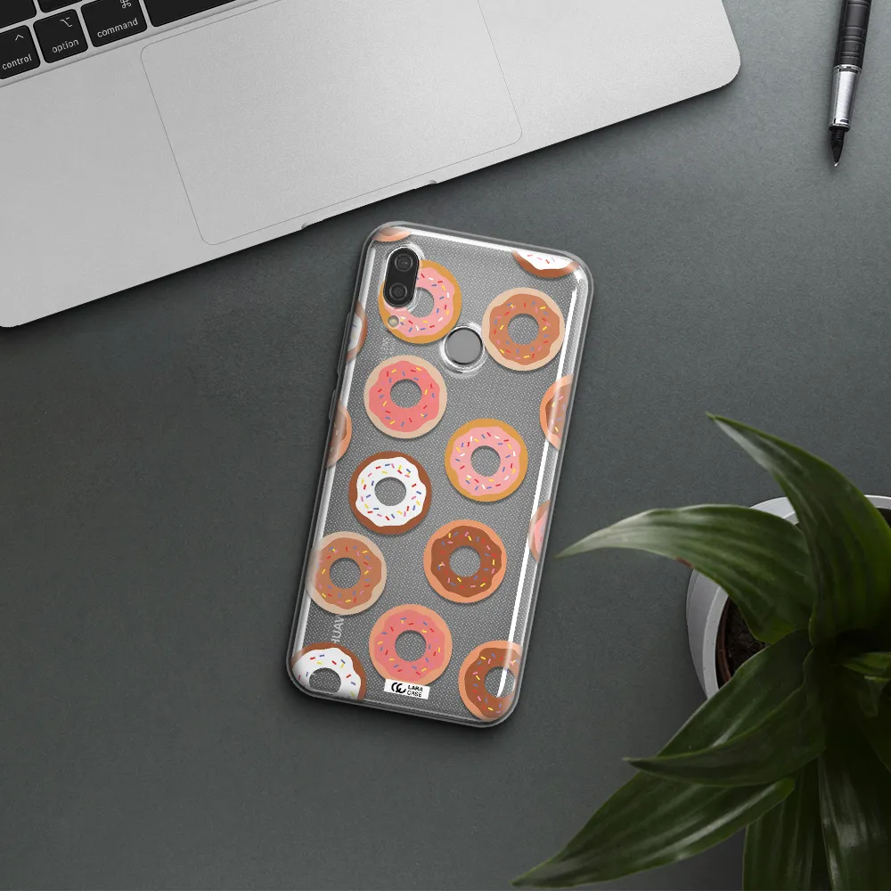 a pattern of donuts with sprinkles Huawei P20 Lite Clear TPU Case