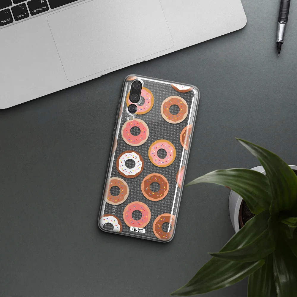 a pattern of donuts with sprinkles Huawei P20 Pro Clear TPU Case