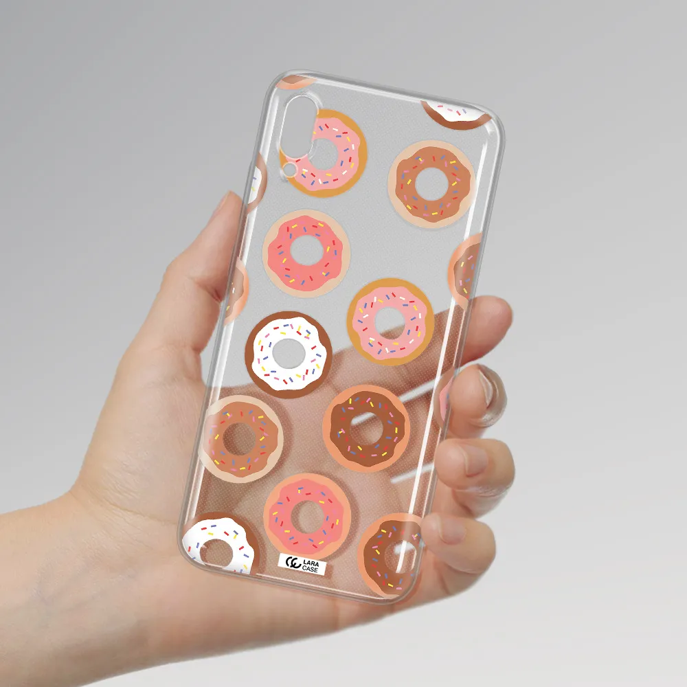 a pattern of donuts with sprinkles Huawei Y6 Pro 2019 Clear TPU Case