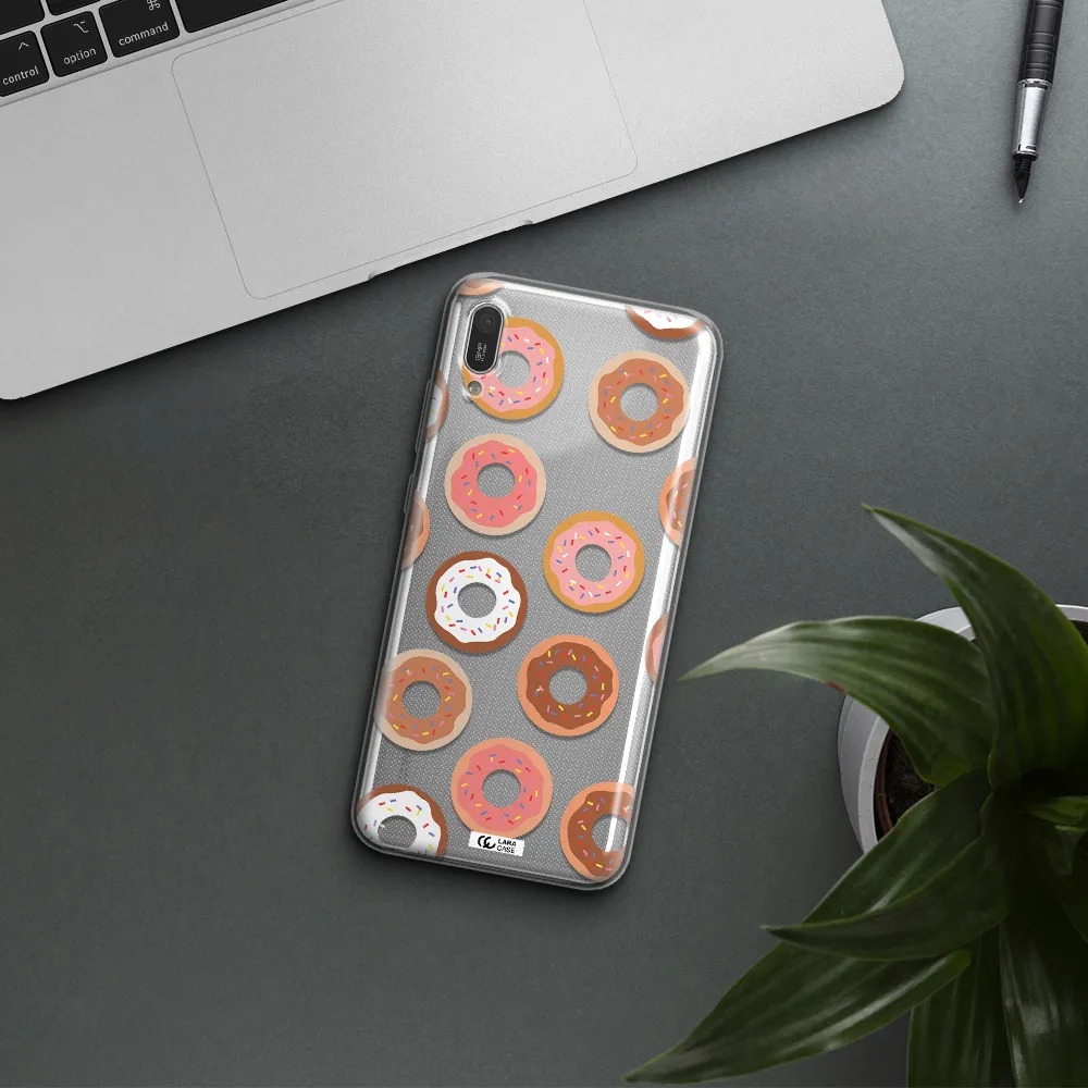 a pattern of donuts with sprinkles Huawei Y6 Pro 2019 Clear TPU Case