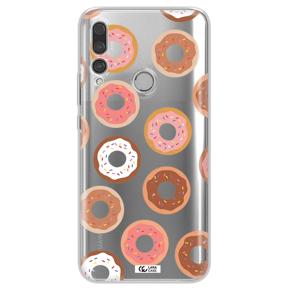 a pattern of donuts with sprinkles Huawei Y9 Prime 2019 Clear TPU Case