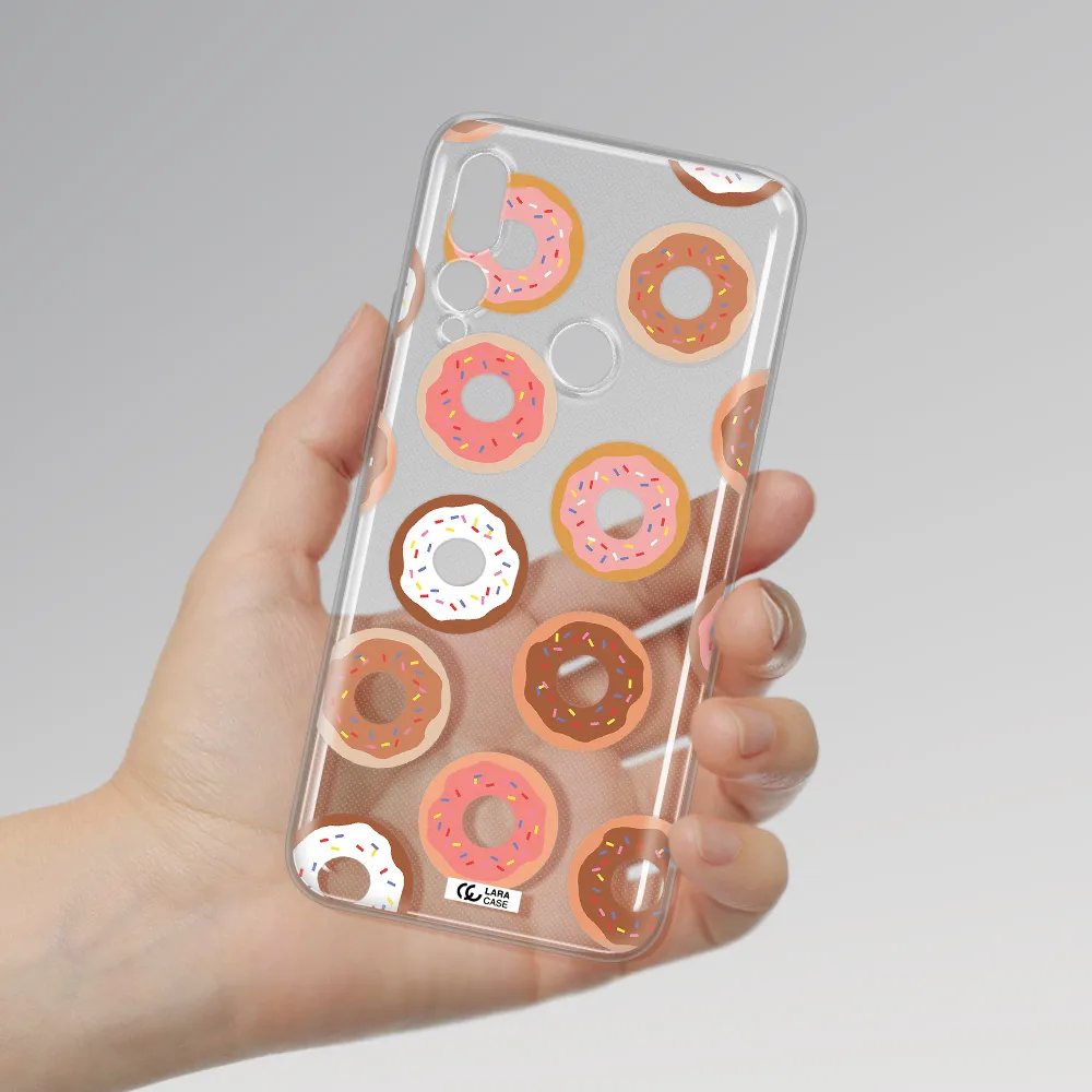 a pattern of donuts with sprinkles Huawei Y9 Prime 2019 Clear TPU Case