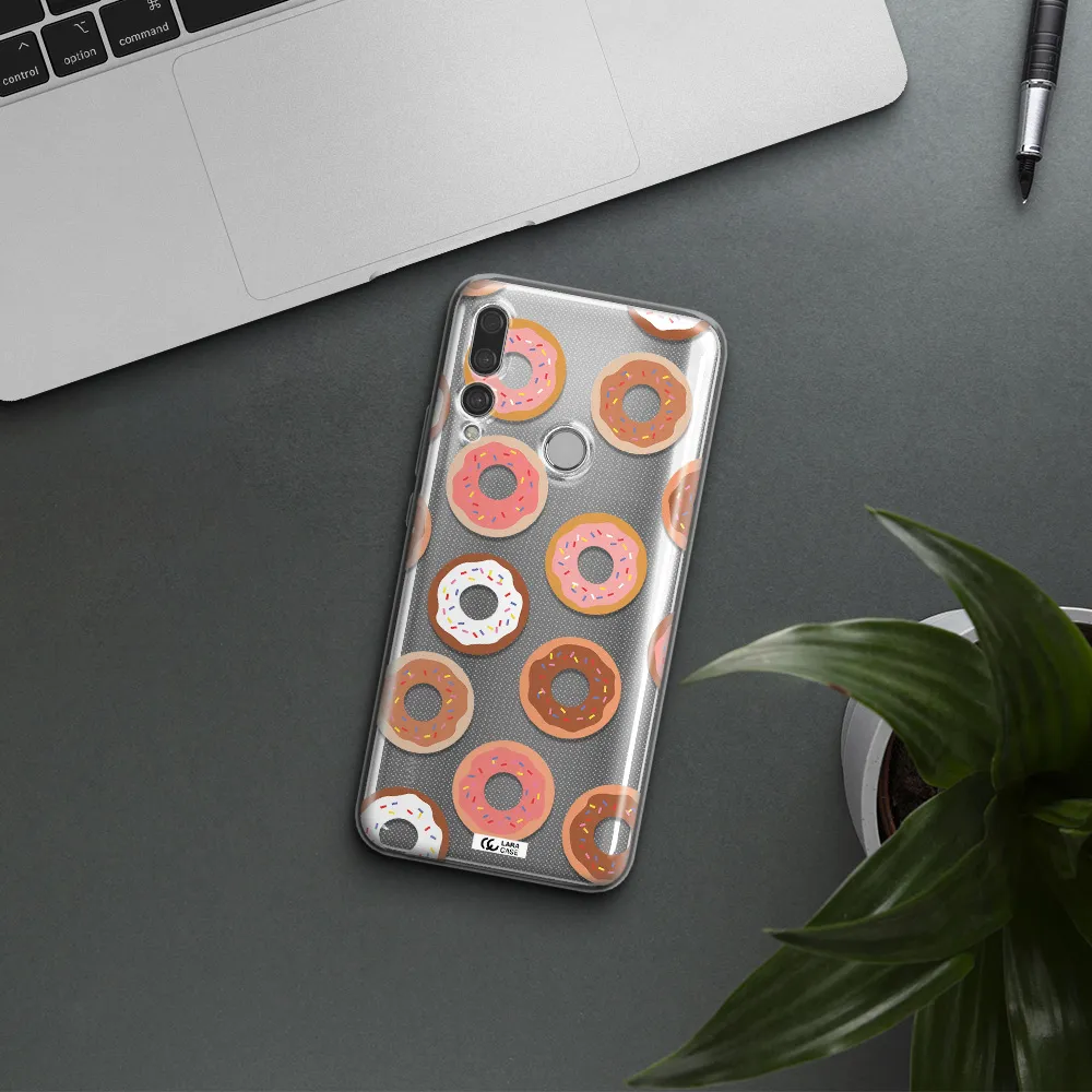 a pattern of donuts with sprinkles Huawei Y9 Prime 2019 Clear TPU Case