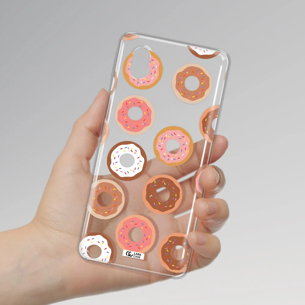 A Pattern Of Donuts With Sprinkles Samsung A01 Core Clear Tpu Case