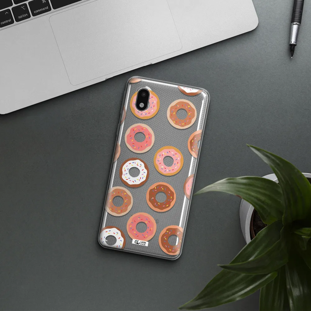 A Pattern Of Donuts With Sprinkles Samsung A01 Core Clear Tpu Case