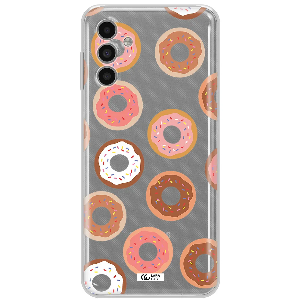 A Pattern Of Donuts With Sprinkles Samsung A13 5G Clear Tpu Case