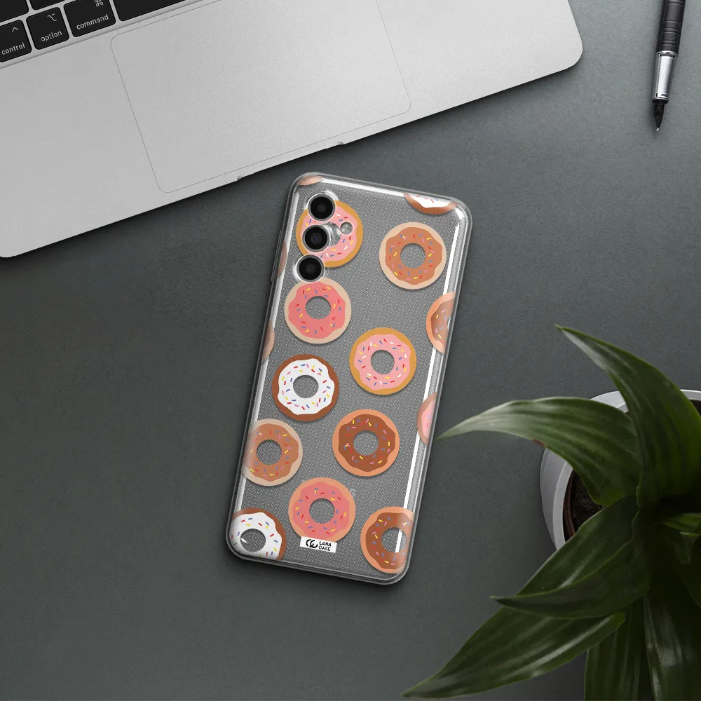 A Pattern Of Donuts With Sprinkles Samsung A13 5G Clear Tpu Case