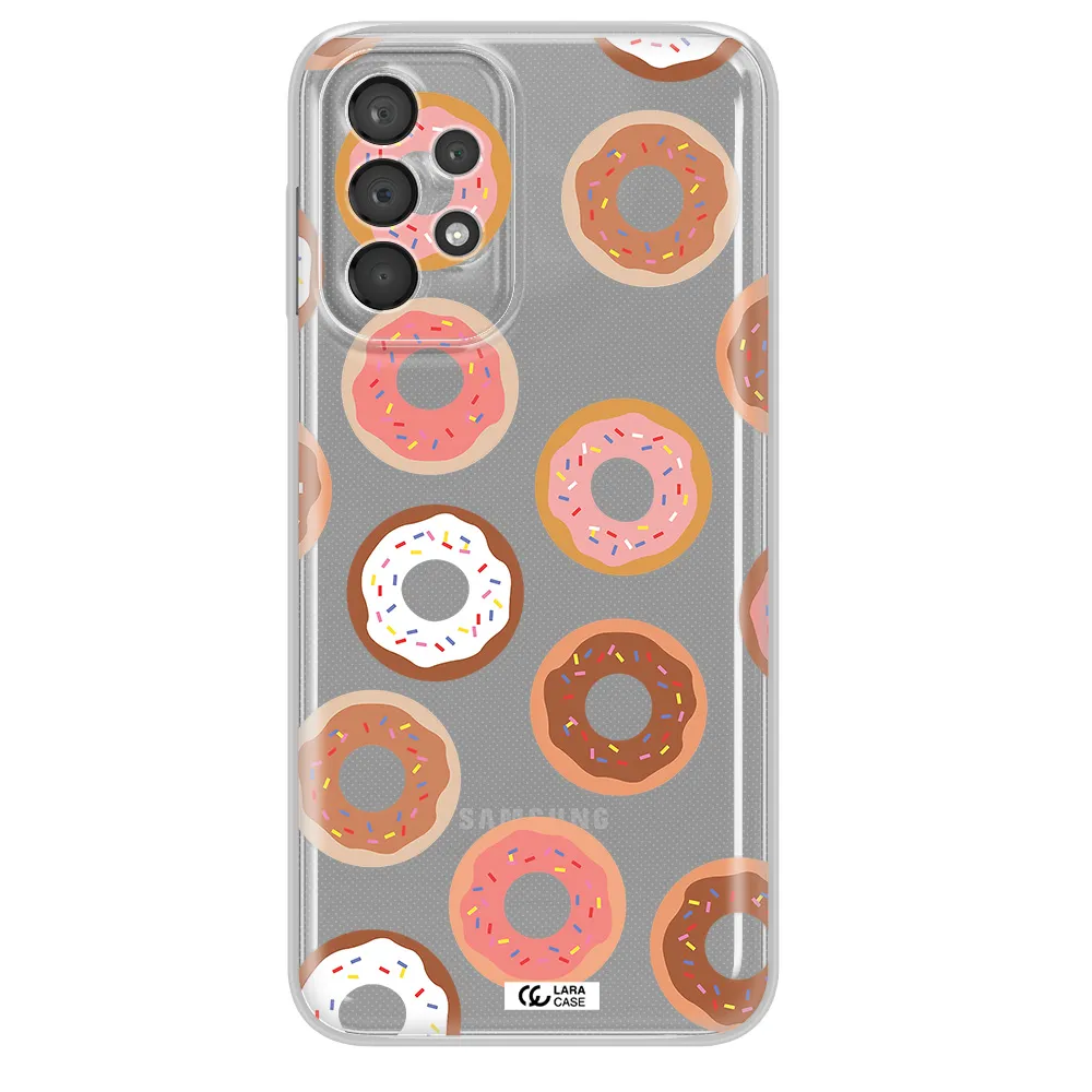 A Pattern Of Donuts With Sprinkles Samsung A23 5G Clear Tpu Case