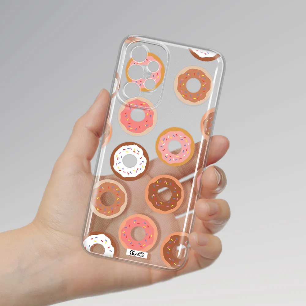 A Pattern Of Donuts With Sprinkles Samsung A23 5G Clear Tpu Case