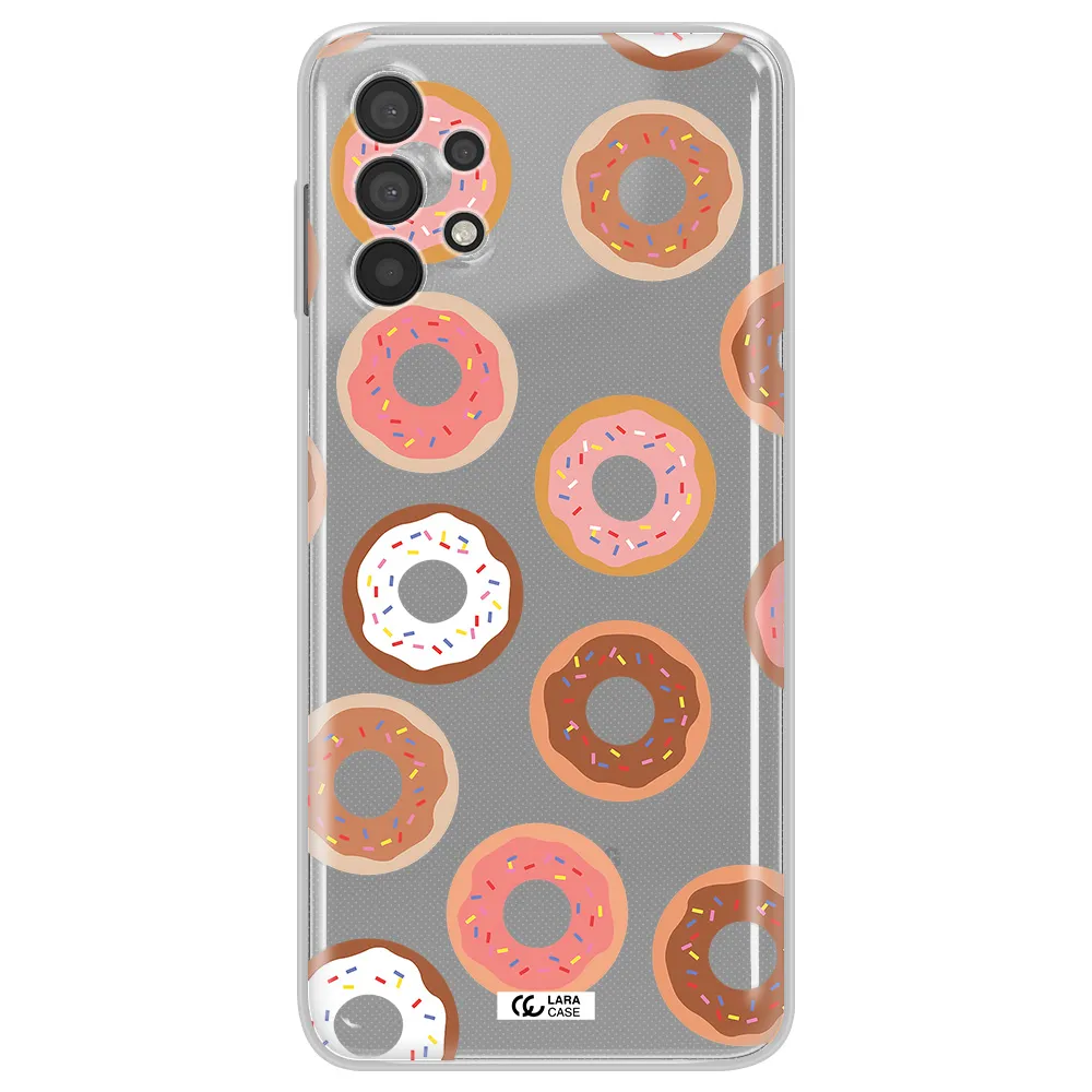 A Pattern Of Donuts With Sprinkles Samsung A32 4G Clear Tpu Case