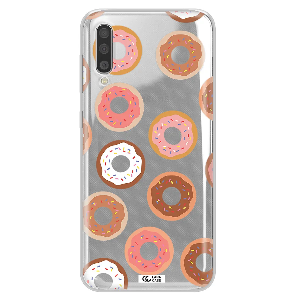 A Pattern Of Donuts With Sprinkles Samsung A50S Clear Tpu Case