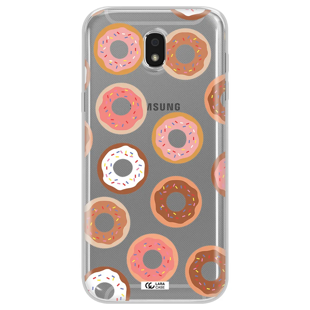 a pattern of donuts with sprinkles Samsung J5 2017 Clear TPU Case