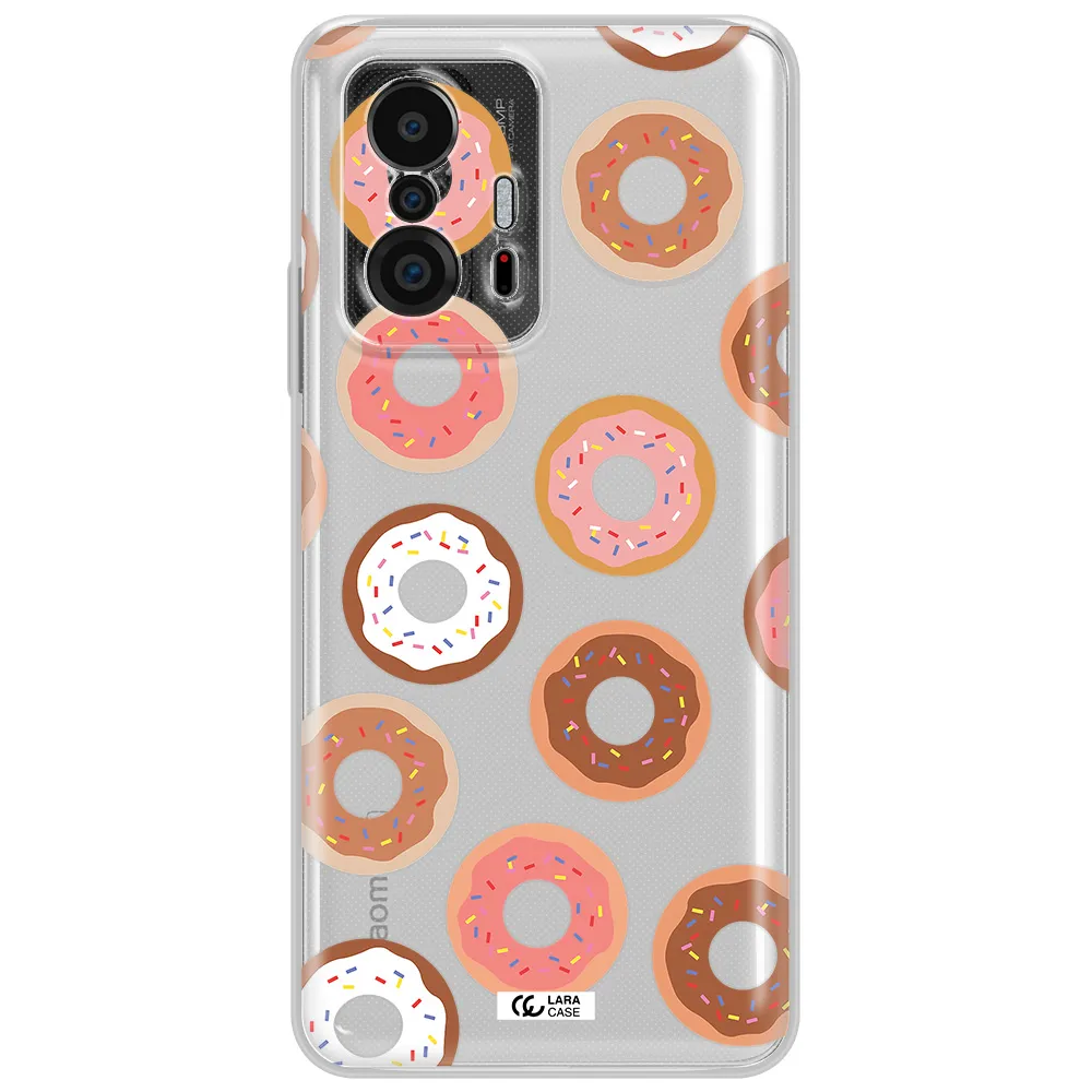 A Pattern Of Donuts With Sprinkles Xiaomi 11T Clear Tpu Case