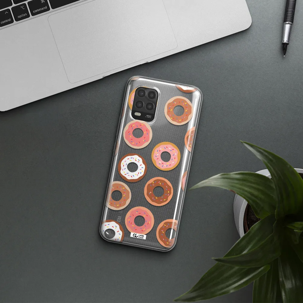 a pattern of donuts with sprinkles Xiaomi Mi 10 Lite Clear TPU Case