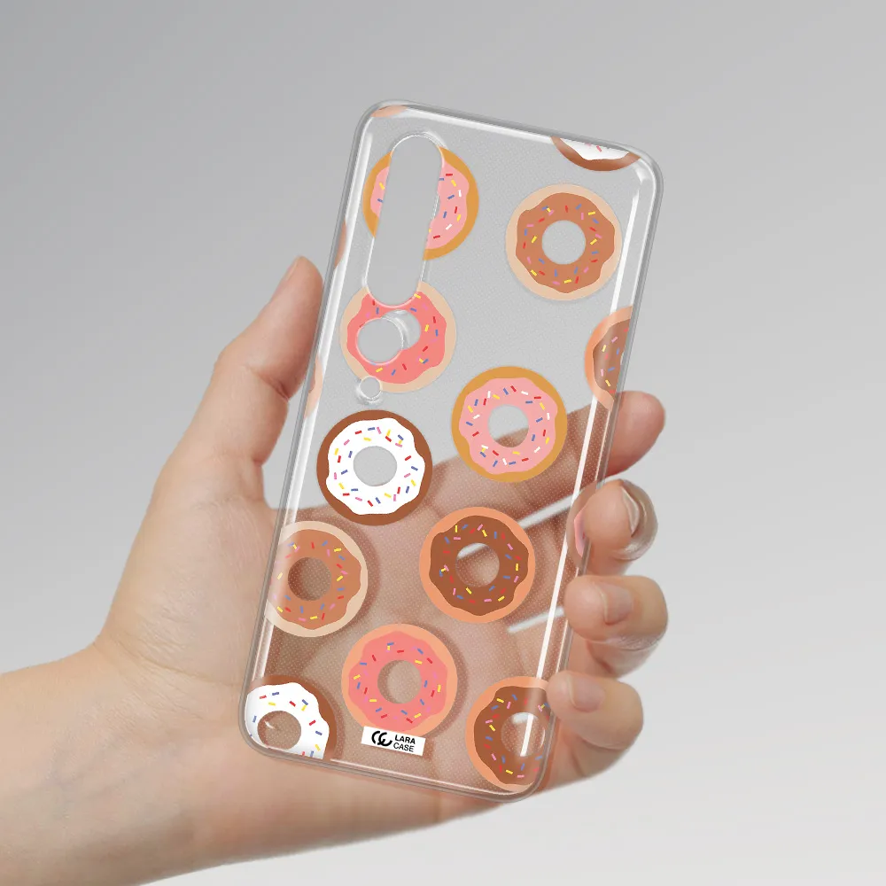 a pattern of donuts with sprinkles Xiaomi Mi 10 Pro Clear TPU Case