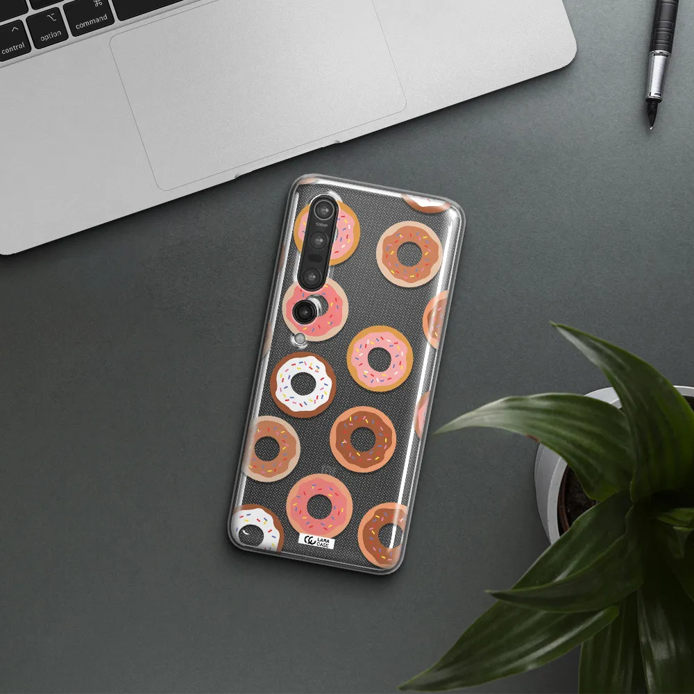 a pattern of donuts with sprinkles Xiaomi Mi 10 Pro Clear TPU Case