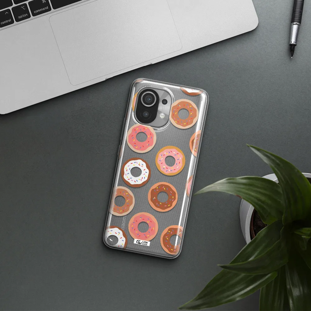 a pattern of donuts with sprinkles Xiaomi Mi 11 Clear TPU Case