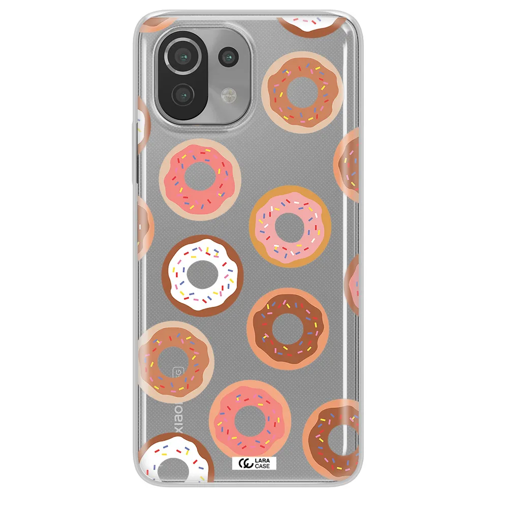 a pattern of donuts with sprinkles Xiaomi Mi 11 Lite Clear TPU Case