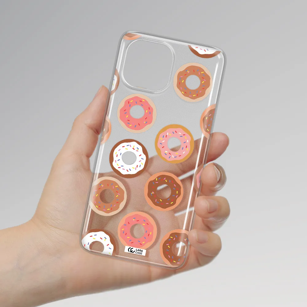 a pattern of donuts with sprinkles Xiaomi Mi 11 Lite Clear TPU Case