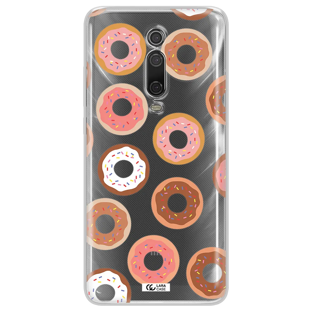 a pattern of donuts with sprinkles Xiaomi Mi 9T Clear TPU Case