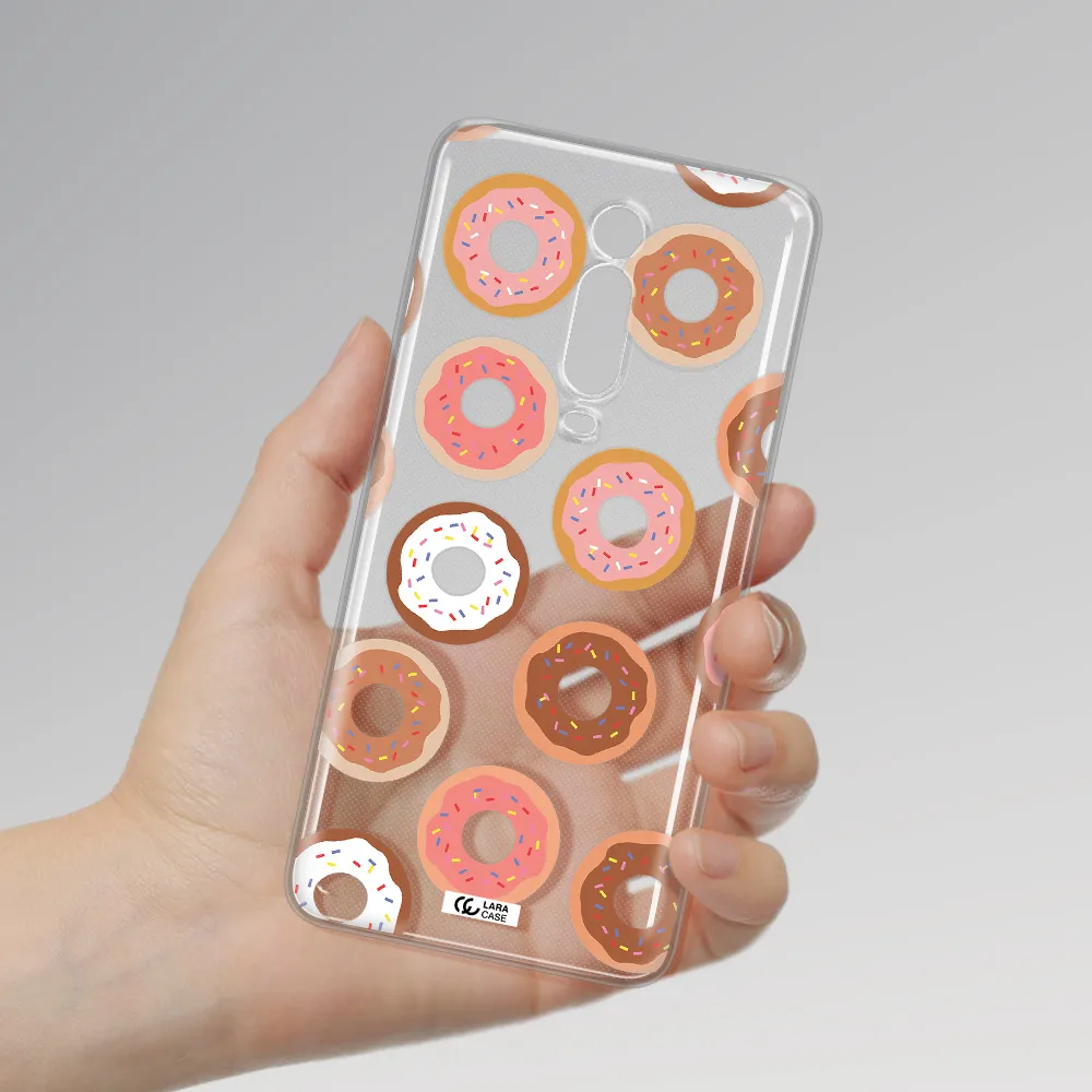 a pattern of donuts with sprinkles Xiaomi Mi 9T Clear TPU Case
