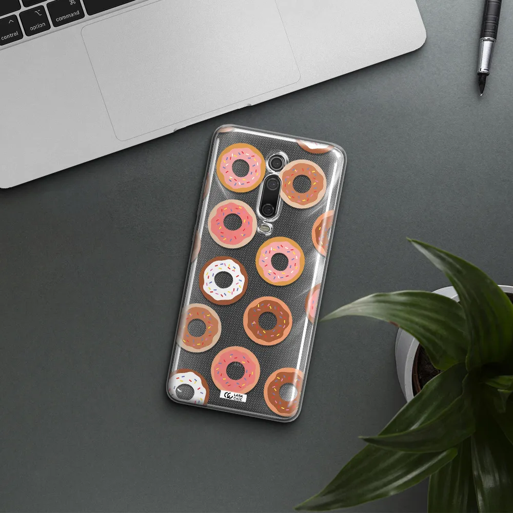 a pattern of donuts with sprinkles Xiaomi Mi 9T Clear TPU Case