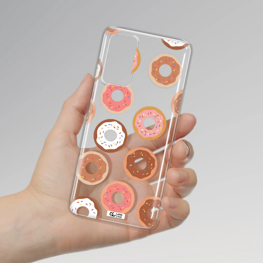 a pattern of donuts with sprinkles Xiaomi Note 11 Pro Clear TPU Case