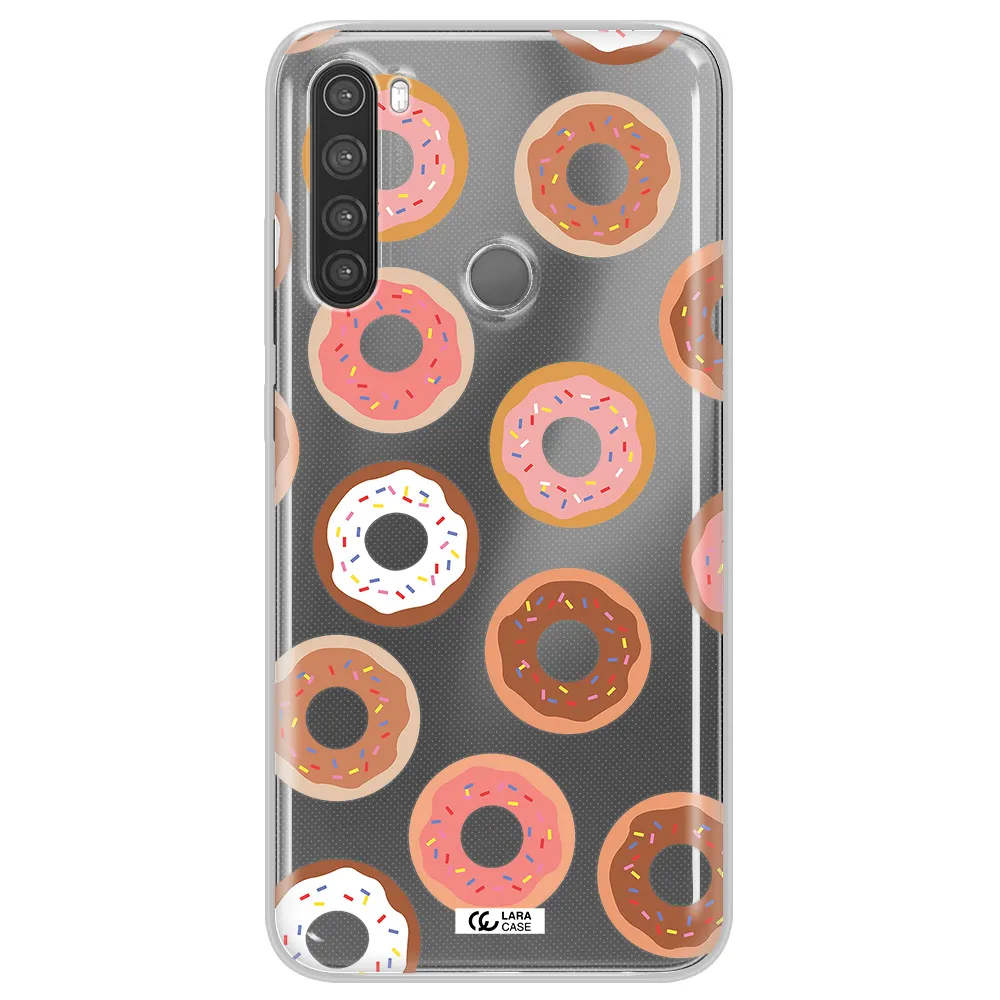 a pattern of donuts with sprinkles Xiaomi Note 8 Clear TPU Case
