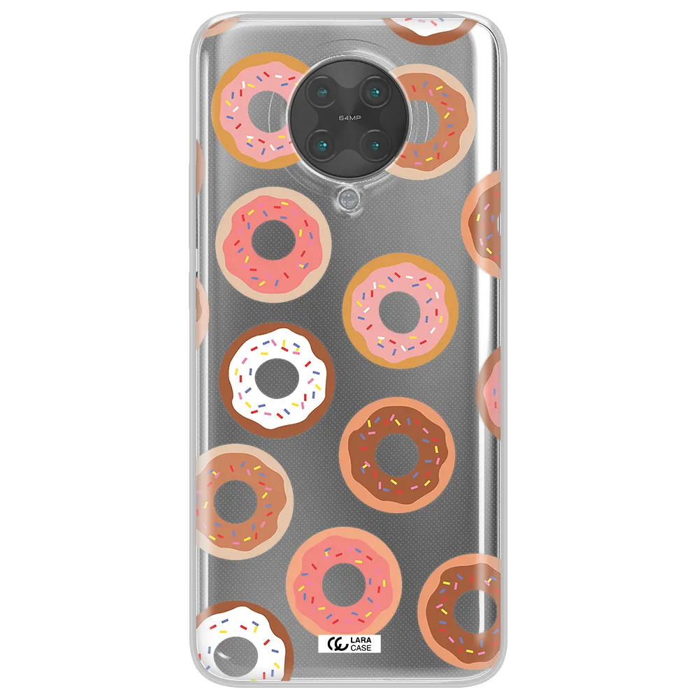 a pattern of donuts with sprinkles Xiaomi Poco F2 Pro Clear TPU Case