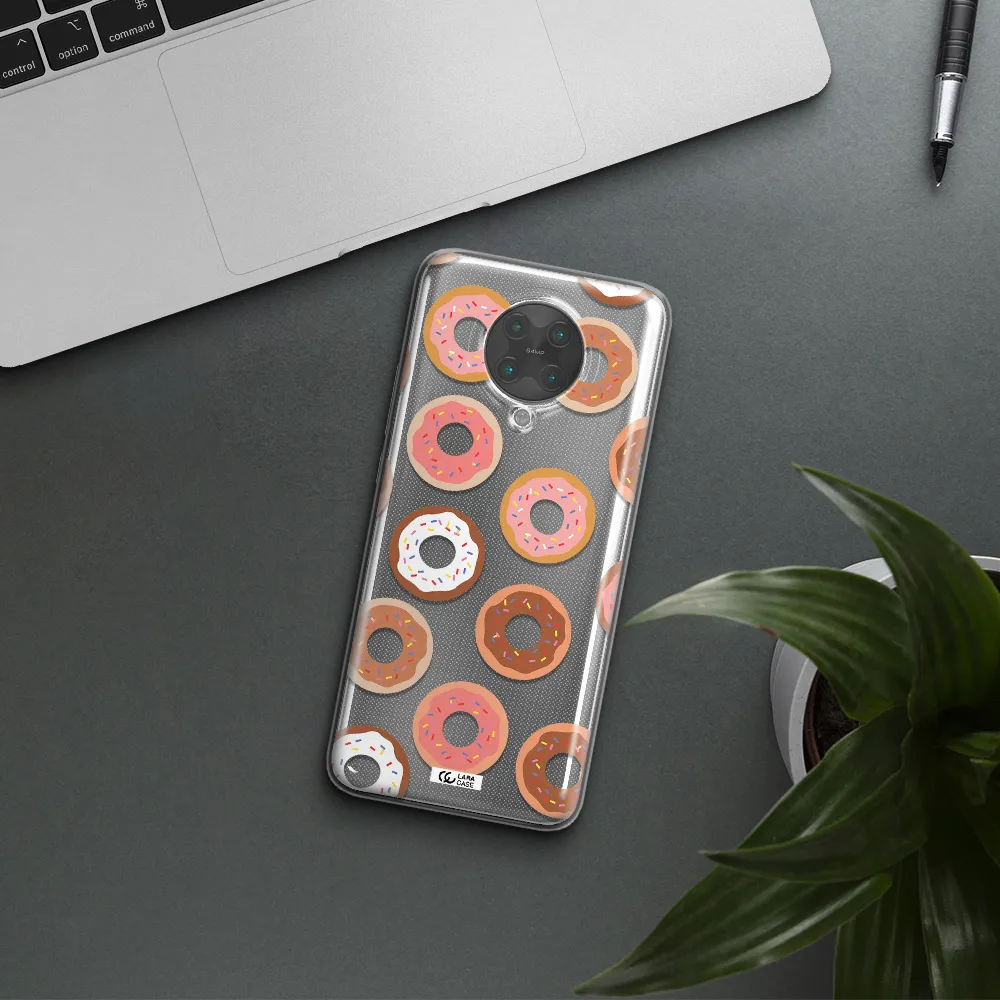 a pattern of donuts with sprinkles Xiaomi Poco F2 Pro Clear TPU Case