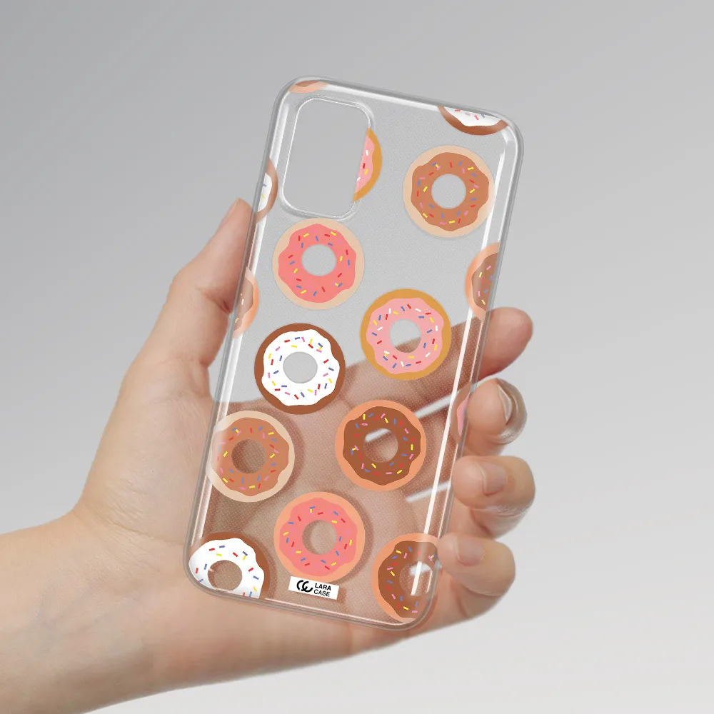 a pattern of donuts with sprinkles Xiaomi Poco M3 Clear TPU Case