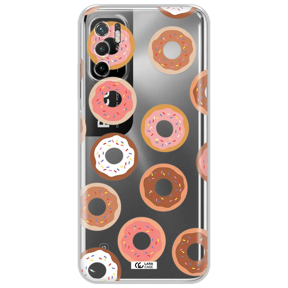 A Pattern Of Donuts With Sprinkles Xiaomi Poco M3 Pro Clear Tpu Case
