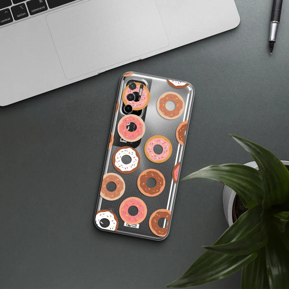 A Pattern Of Donuts With Sprinkles Xiaomi Poco M4 Pro 5G Clear Tpu Case