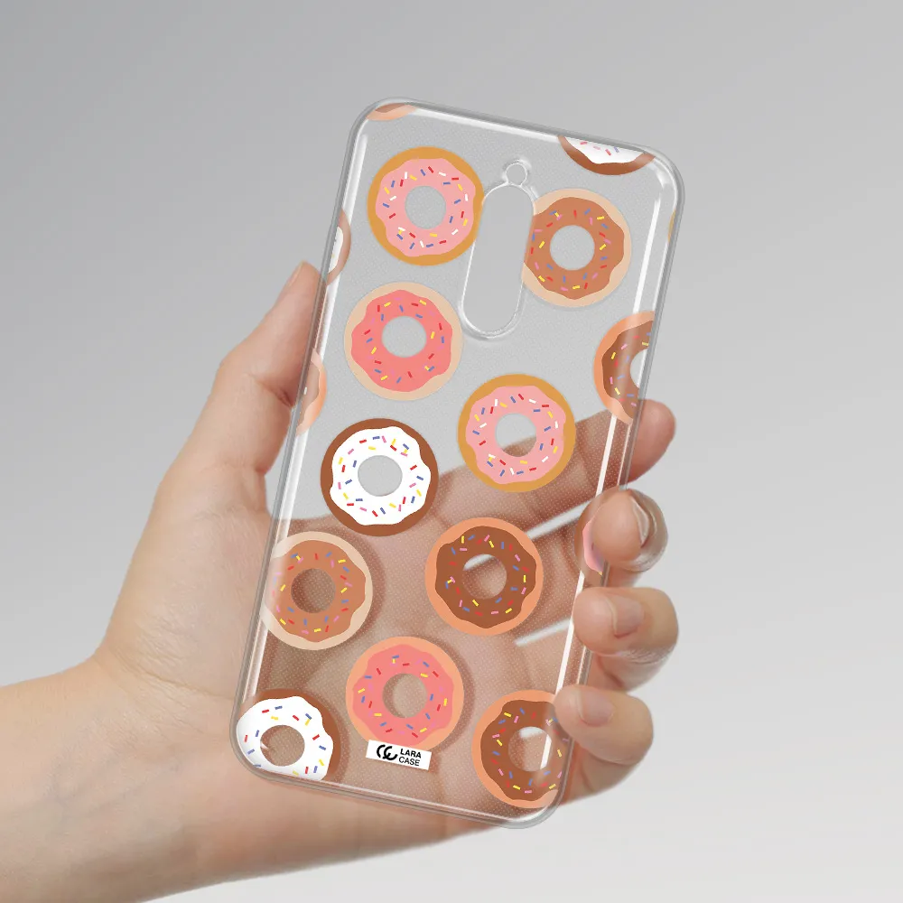 A Pattern Of Donuts With Sprinkles Xiaomi Redmi 8 Clear Tpu Case