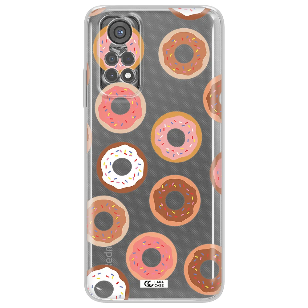 A Pattern Of Donuts With Sprinkles Xiaomi Redmi Note 11S Clear Tpu Case