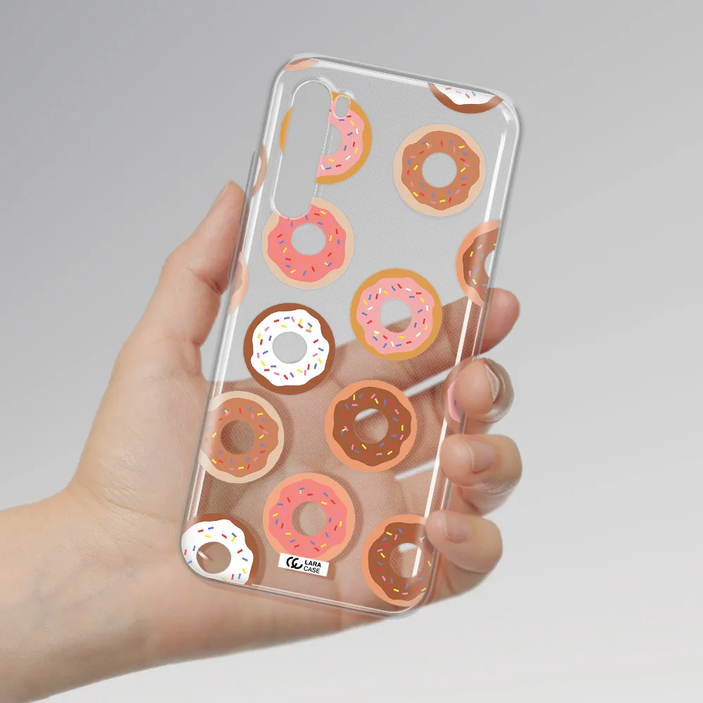 A Pattern Of Donuts With Sprinkles Xiaomi Redmi Note 8T Clear Tpu Case