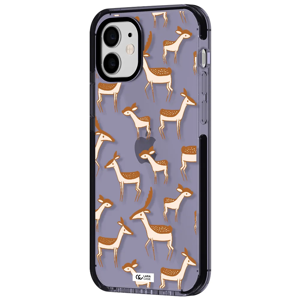 a pattern of deer and fawns Apple iPhone 11 impact Lilac Case