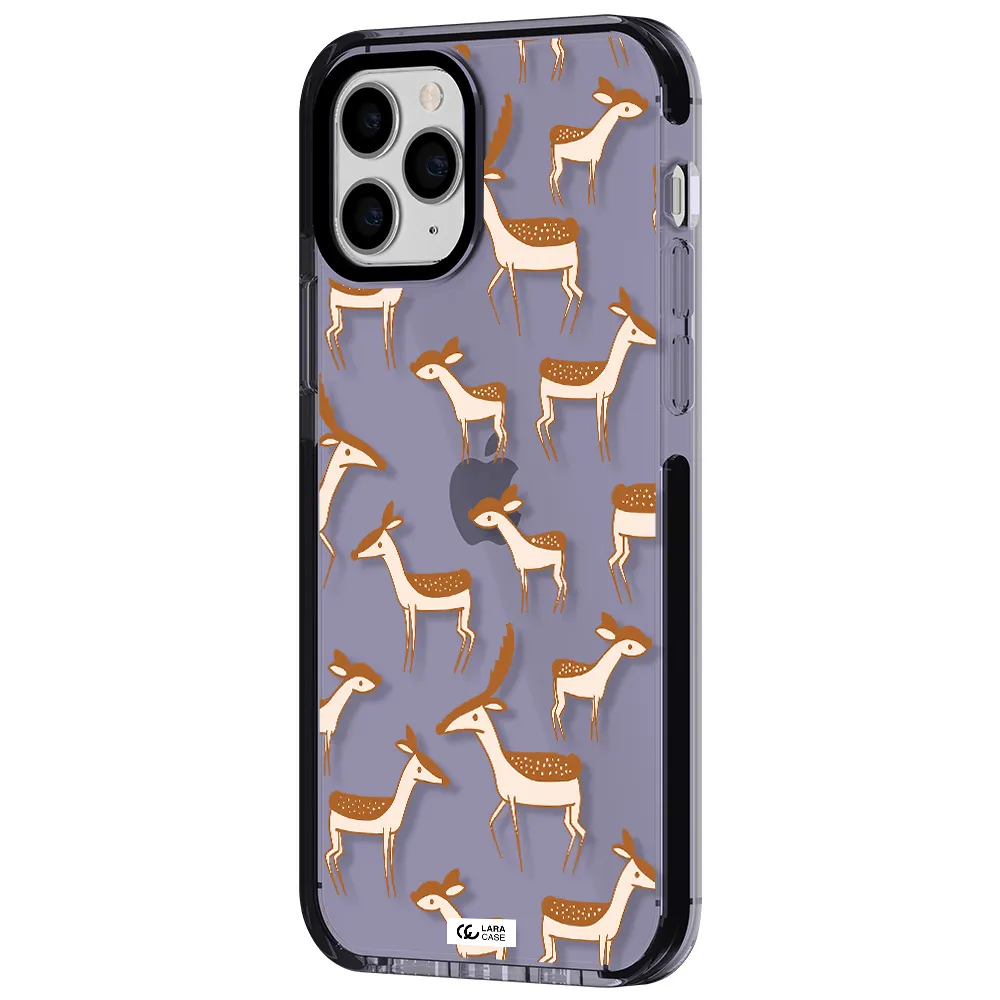 a pattern of deer and fawns Apple iPhone 11 pro impact Lilac Case