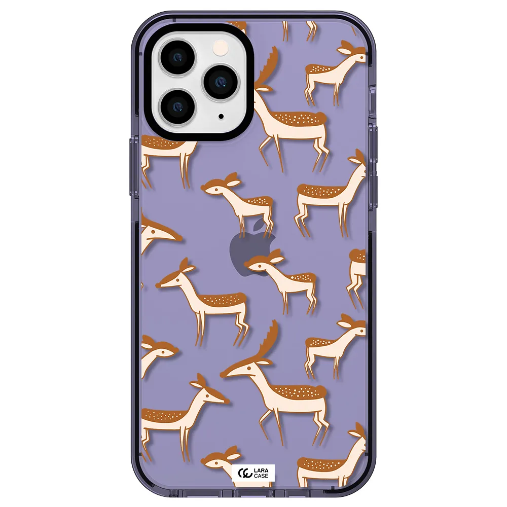 a pattern of deer and fawns Apple iPhone 11 pro max impact Lilac Case
