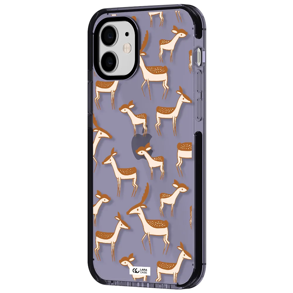 a pattern of deer and fawns Apple iPhone 12 impact Lilac Case