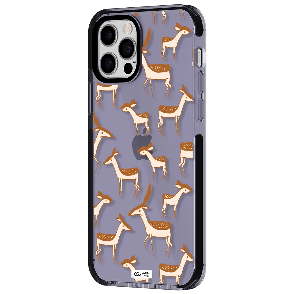 a pattern of deer and fawns Apple iPhone 12 pro impact Lilac Case