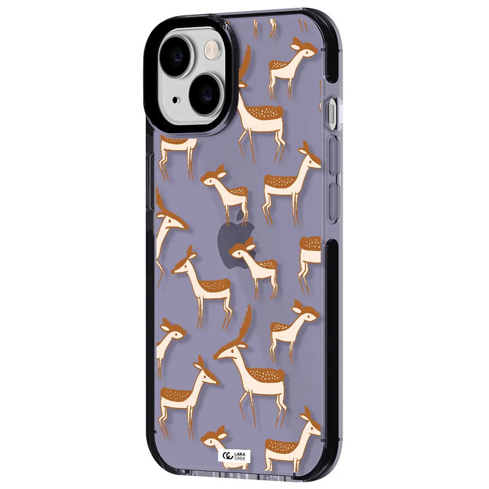 a pattern of deer and fawns Apple iPhone 14 impact Lilac Case