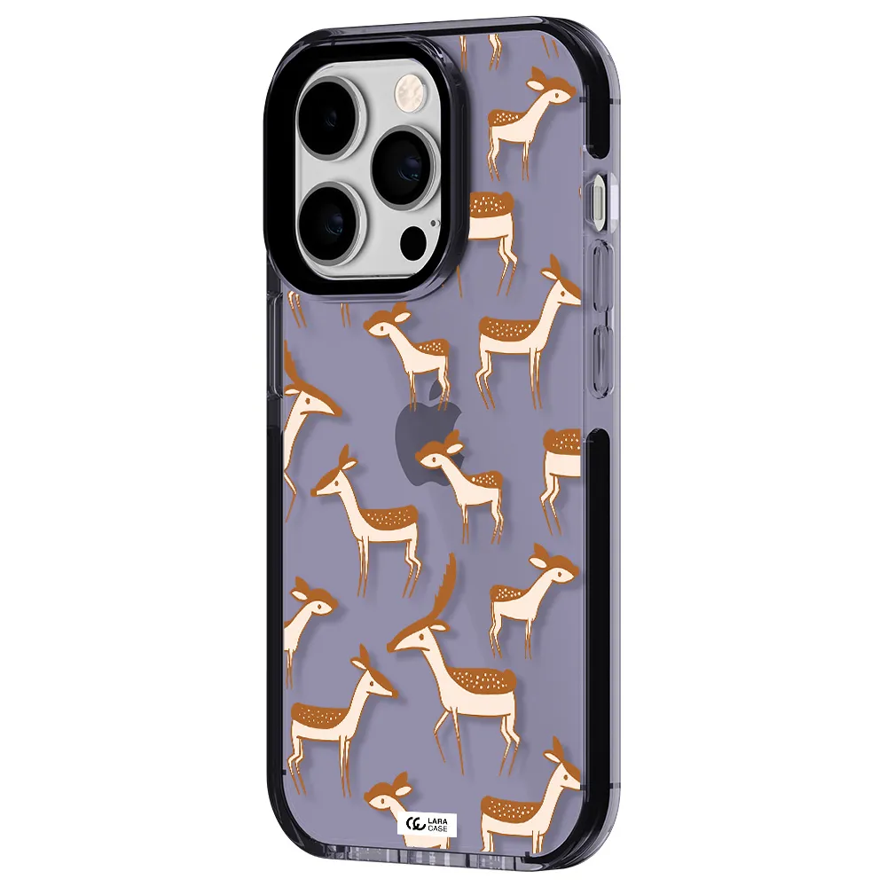 a pattern of deer and fawns Apple iPhone 14 pro impact Lilac Case