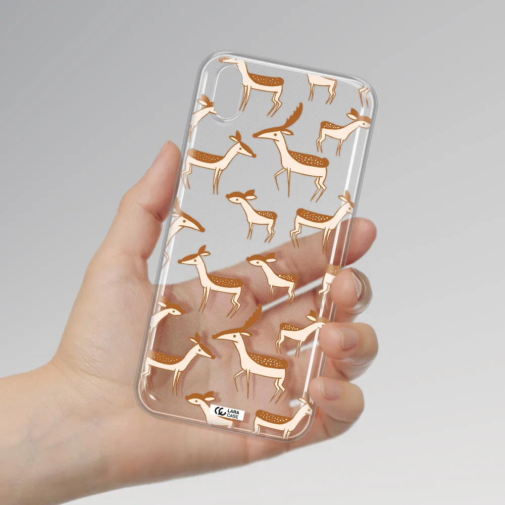a pattern of deer and fawns Huawei Honor 8S Clear TPU Case