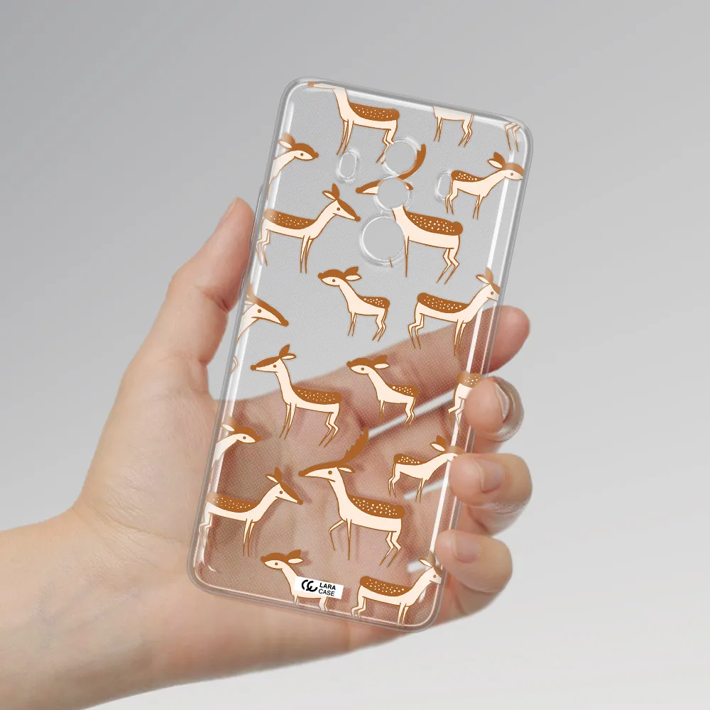 a pattern of deer and fawns Huawei Mate 10 Clear TPU Case