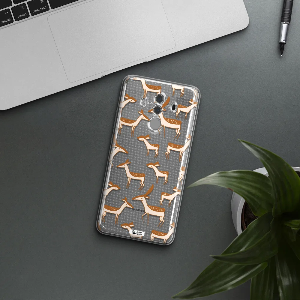 a pattern of deer and fawns Huawei Mate 10 Pro Clear TPU Case