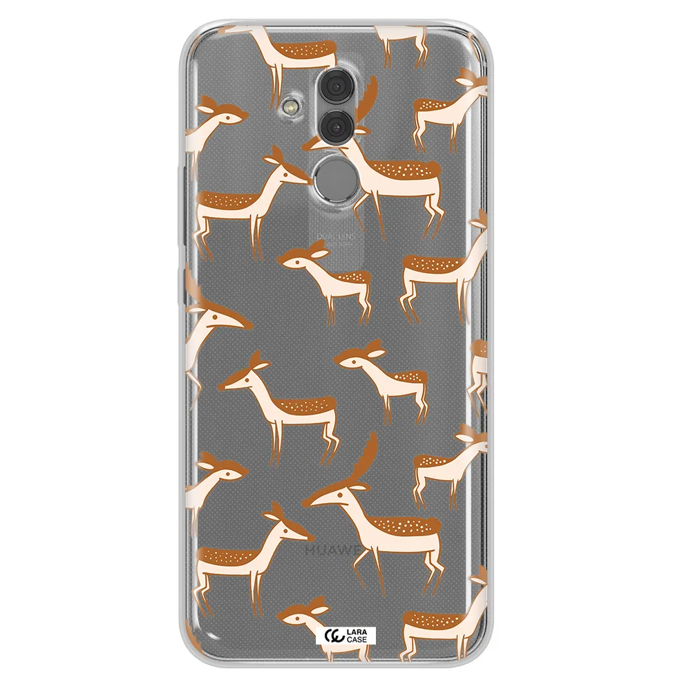 a pattern of deer and fawns Huawei Mate 20 Lite Clear TPU Case
