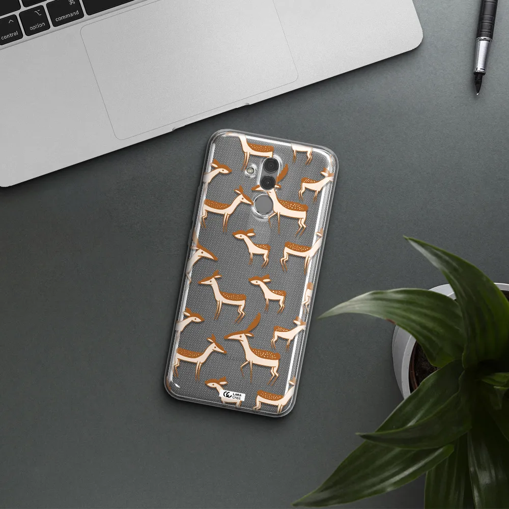a pattern of deer and fawns Huawei Mate 20 Lite Clear TPU Case